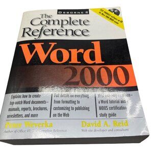 the complete reference word 2000 paperback book CD copyright 1999 English READ